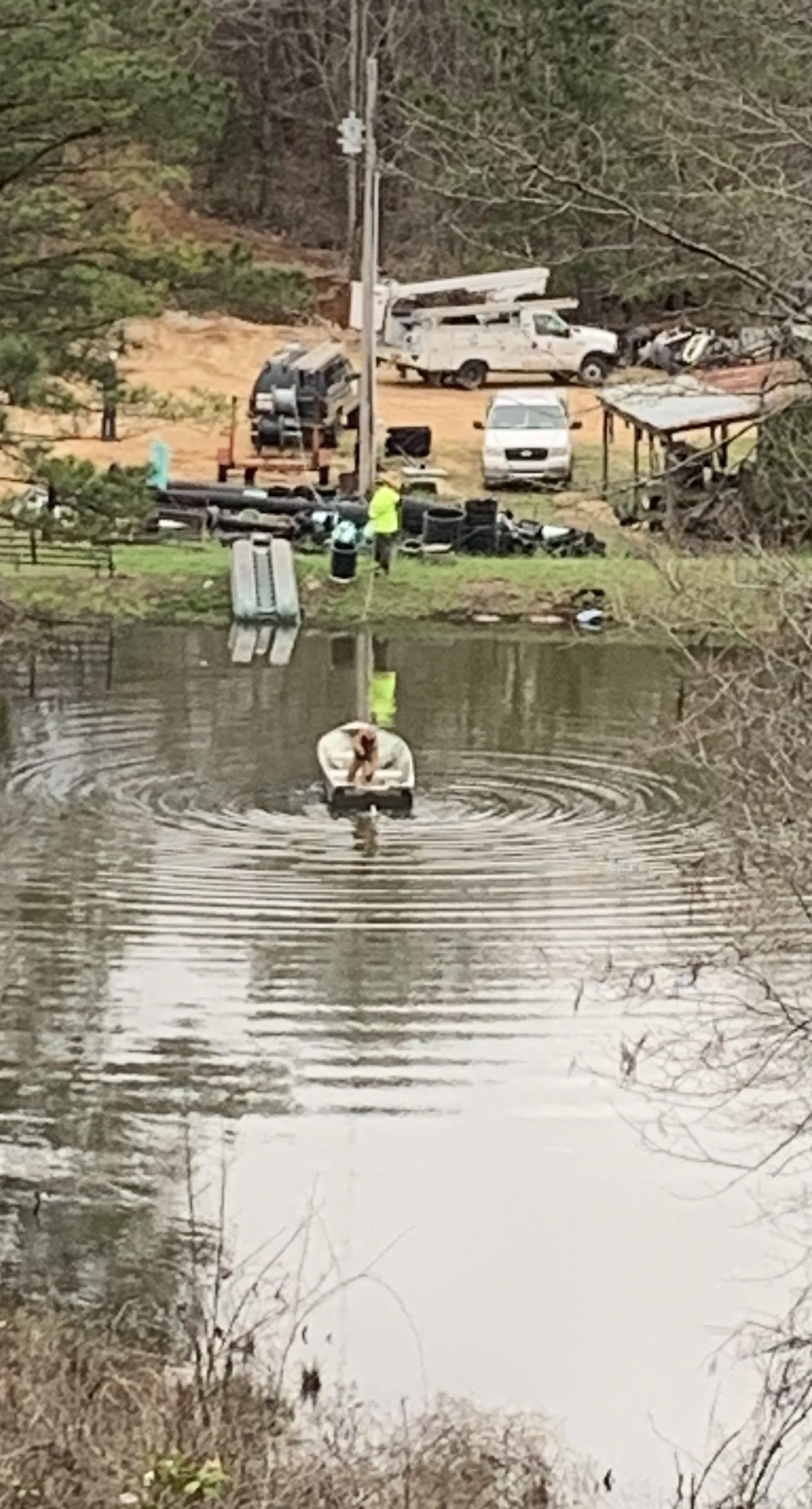 Flood response and access work in difficult site conditions